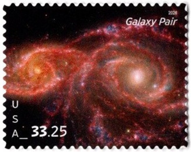#6057 2026 Galaxy Pair Express Mail  - MNH