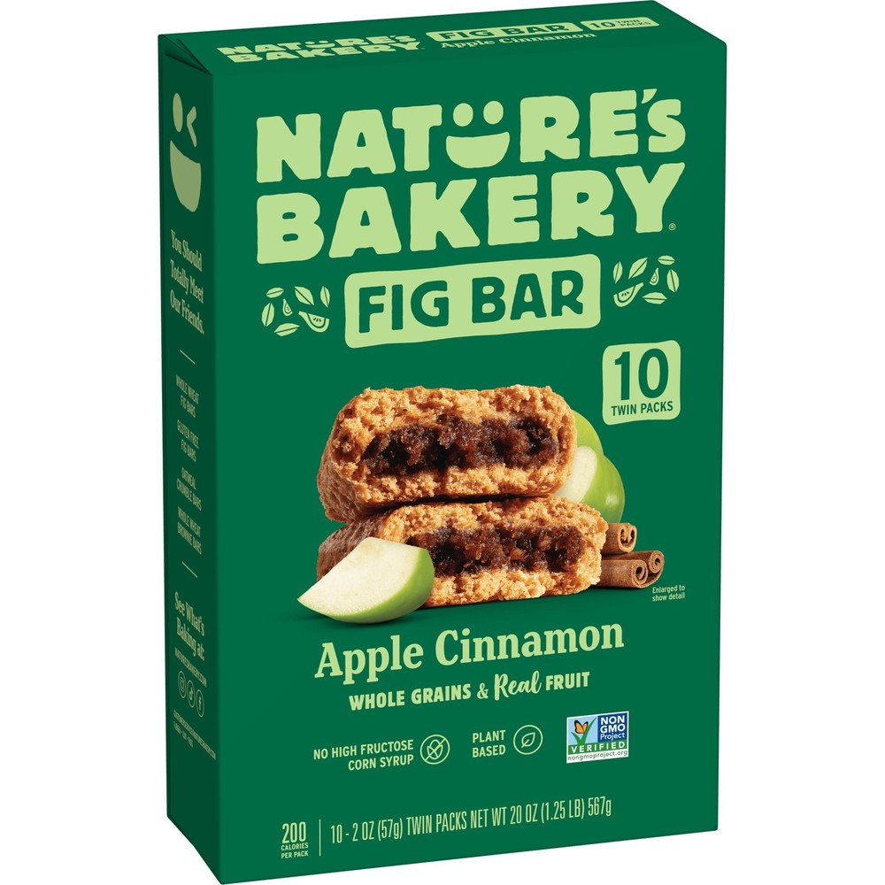 Apple Cinnamon Fig Bars Twin Packs 2 oz 10 Count Non-GMO