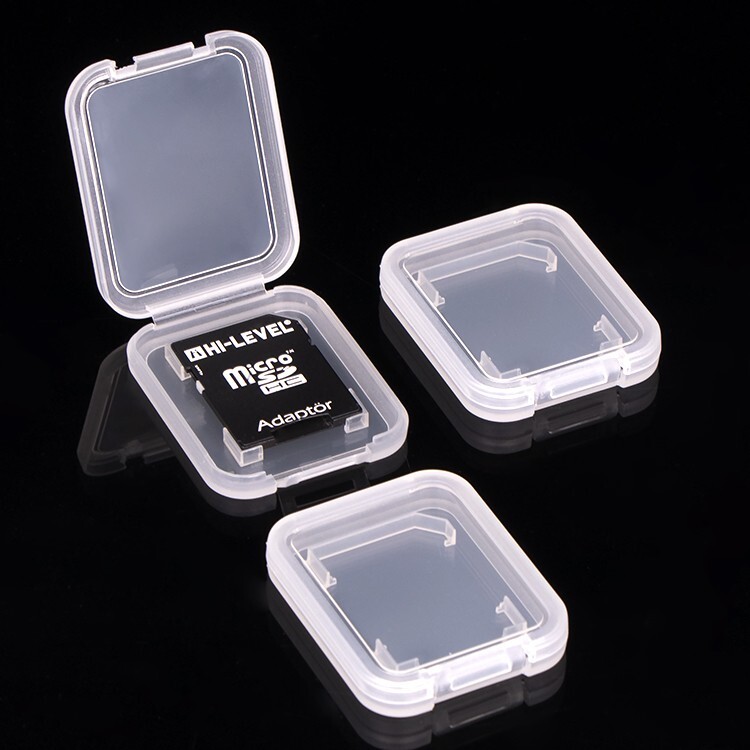 5pcs Memory Card Holder Plastic Storage Jewel Case Clear SD Storage Box