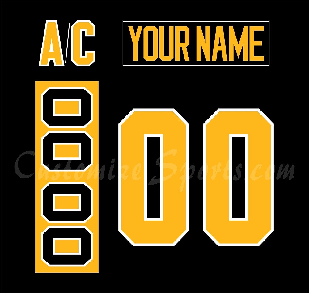 Pittsburgh Penguins Customized Number Kit For 2017-Present Home Uniform