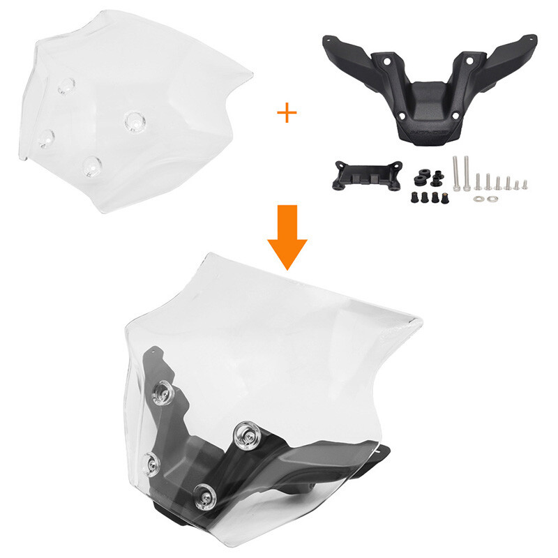 For Yamaha MT-09 2024 Motorcycle Windshield Windshield Black Bracket