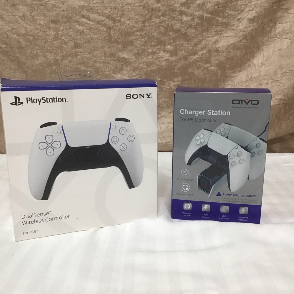 Sony ps5 dualsense wireless controller with Dual Controllers Charging Dock