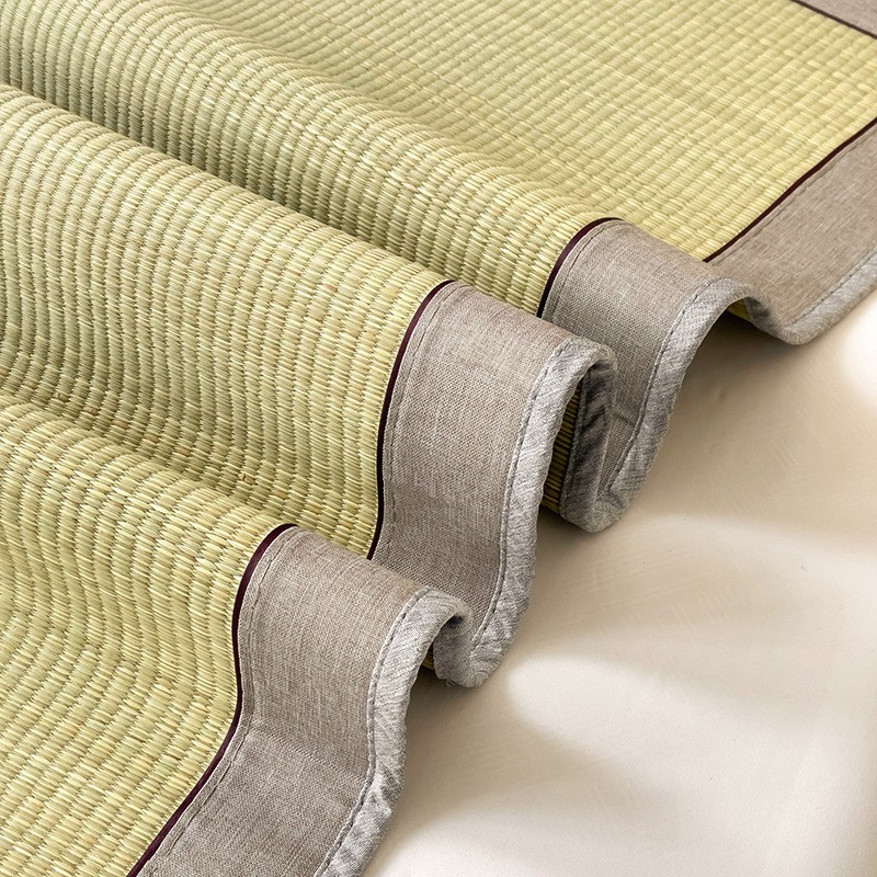 Rush Bed Mat & 2 Pillowcases Summer Accessories Folding Double Faces Nature Cool