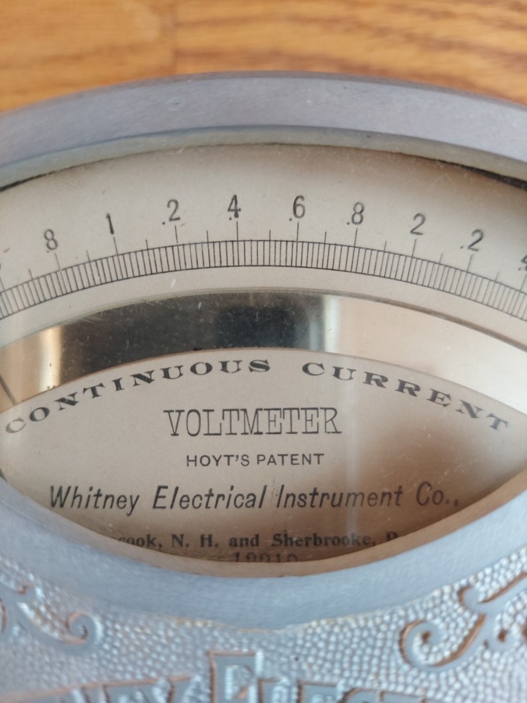 1920's Whitney Electrical Instrument: Continuous Current Voltmeter - Fast Ship