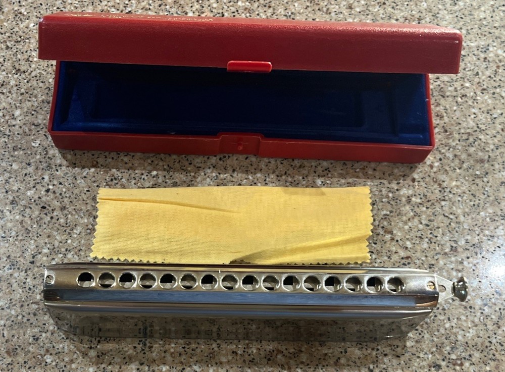 Hohner Super 64 Chromonica Harmonica Made in Germany w/ Case - Tested Working