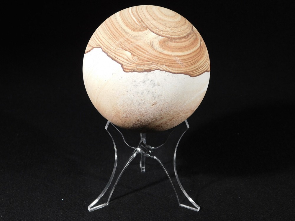 Sphere Display Stand Three Post Clear Lucite Large Size