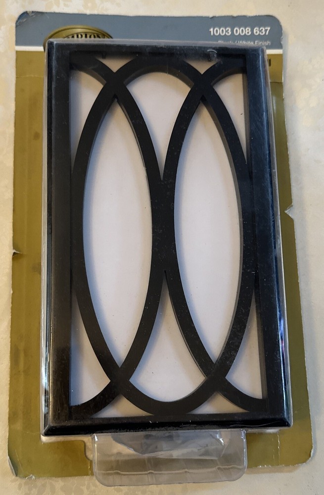 Hampton Bay Wireless or Wired Door Bell in Black Frame with White Insert