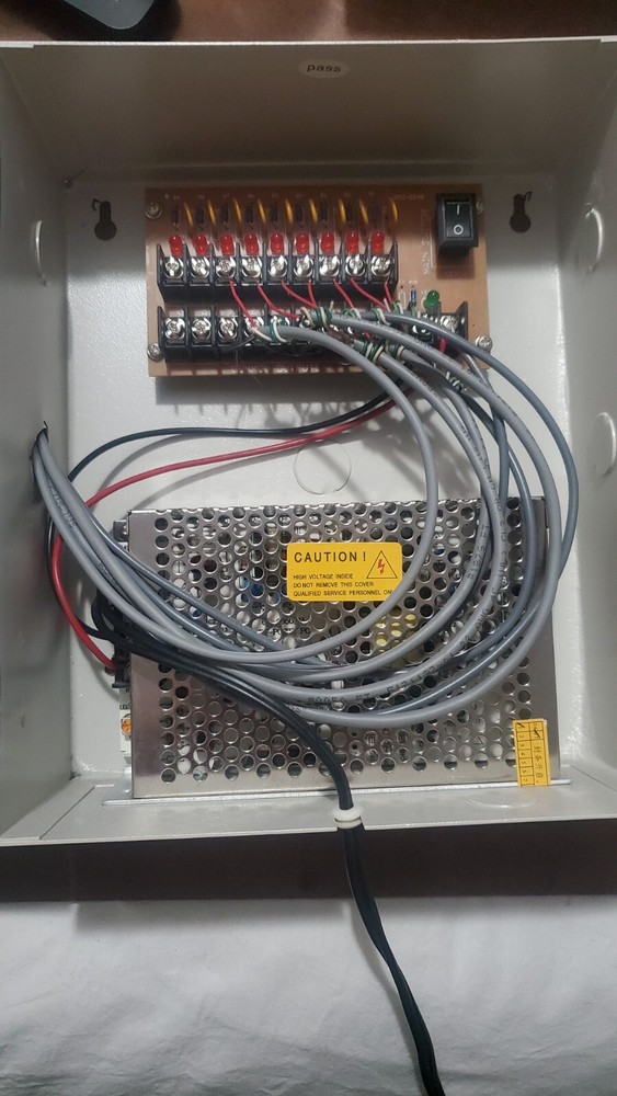 9 CH CCTV Security Camera Power Supply Box 12V DC