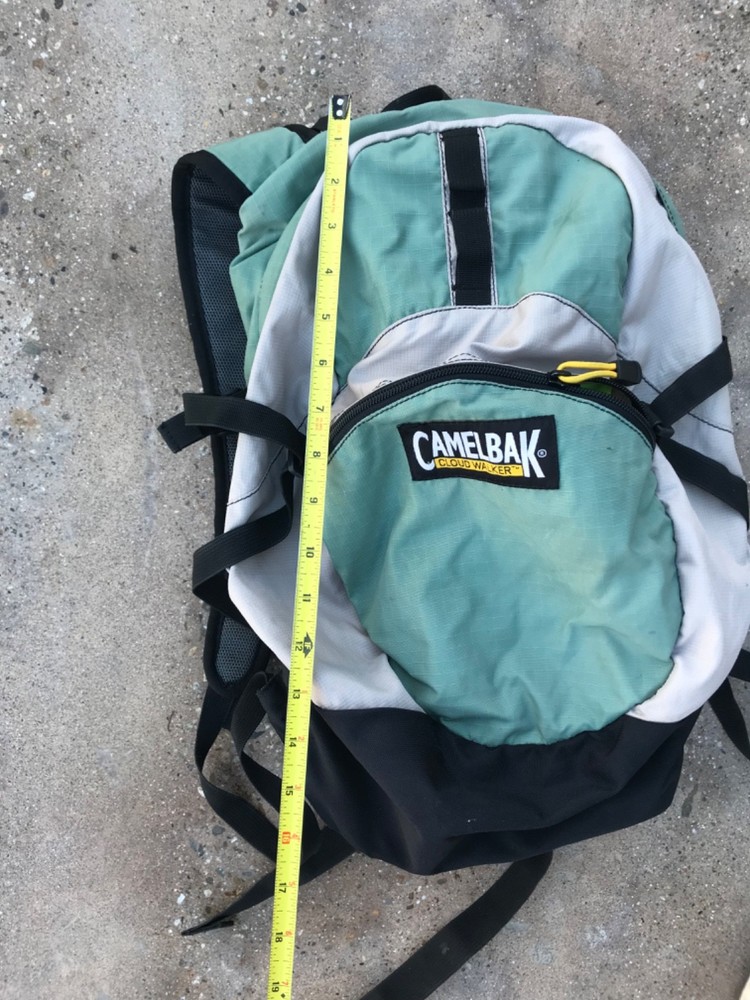 Green & Off Whit Camelbak Hydration Pack Cloud Walker No Bladder Backpack Hiking