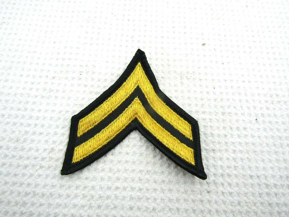 Vintage USARMY CORPORAL PATCH Cut Edge Cold War