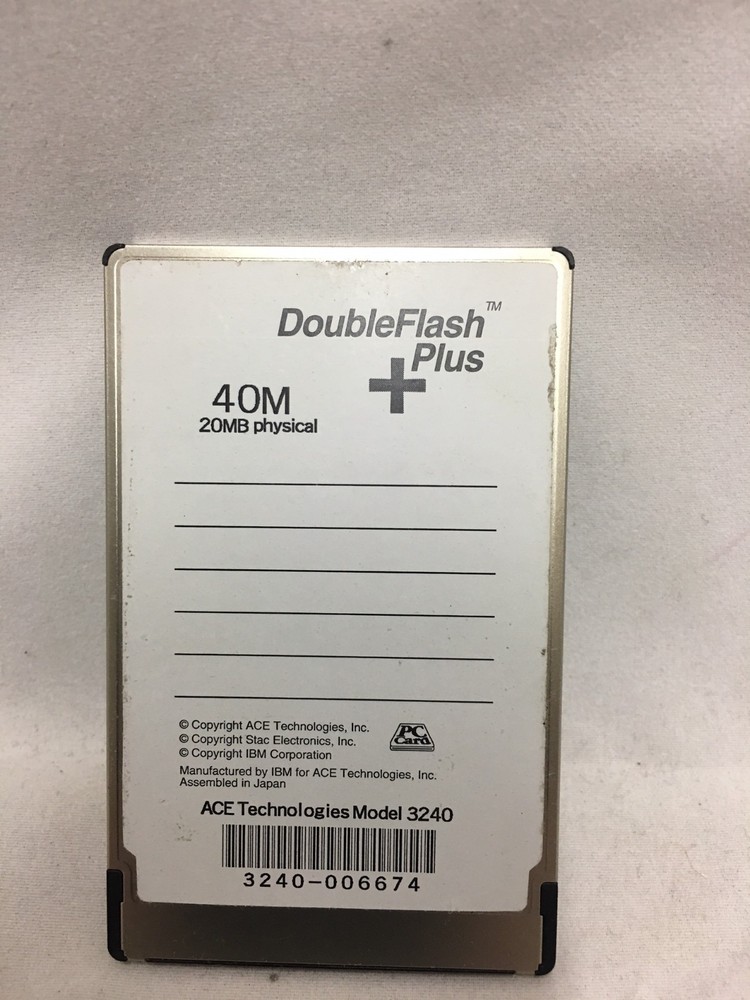 Ace Technologies Double Flash Plus Solid State Storage Card 40M