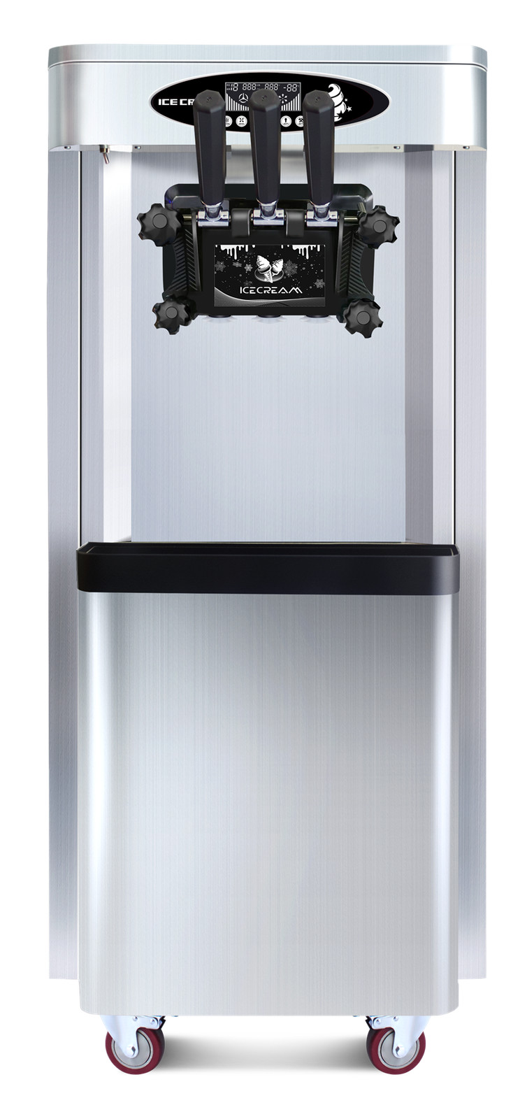 25-30L/H 3 Flavors Commercial Electric Ice Cream Maker Soft Ice Cream Machine