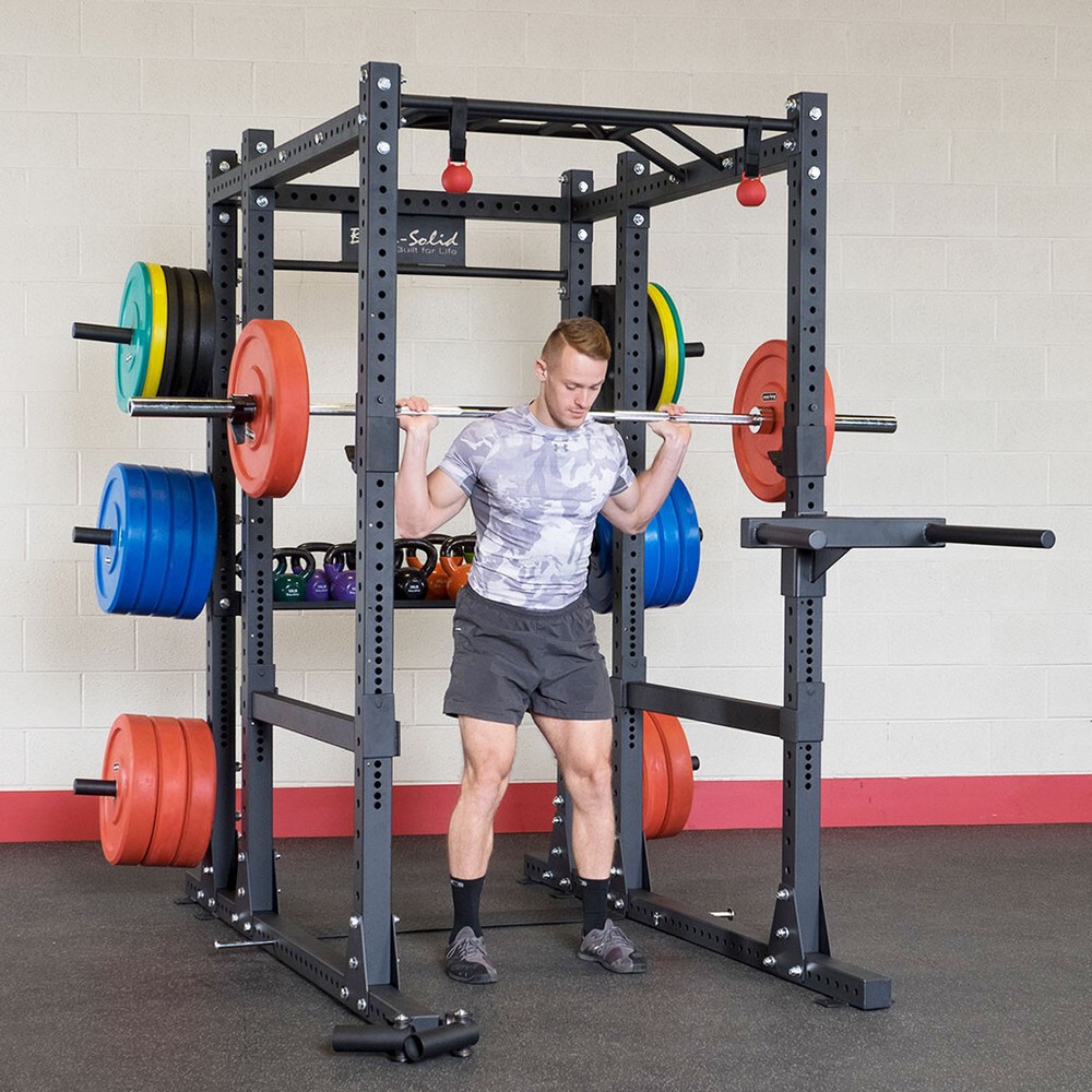 Body-Solid Pro ClubLine SPR1000 Power Rack Gym Package
