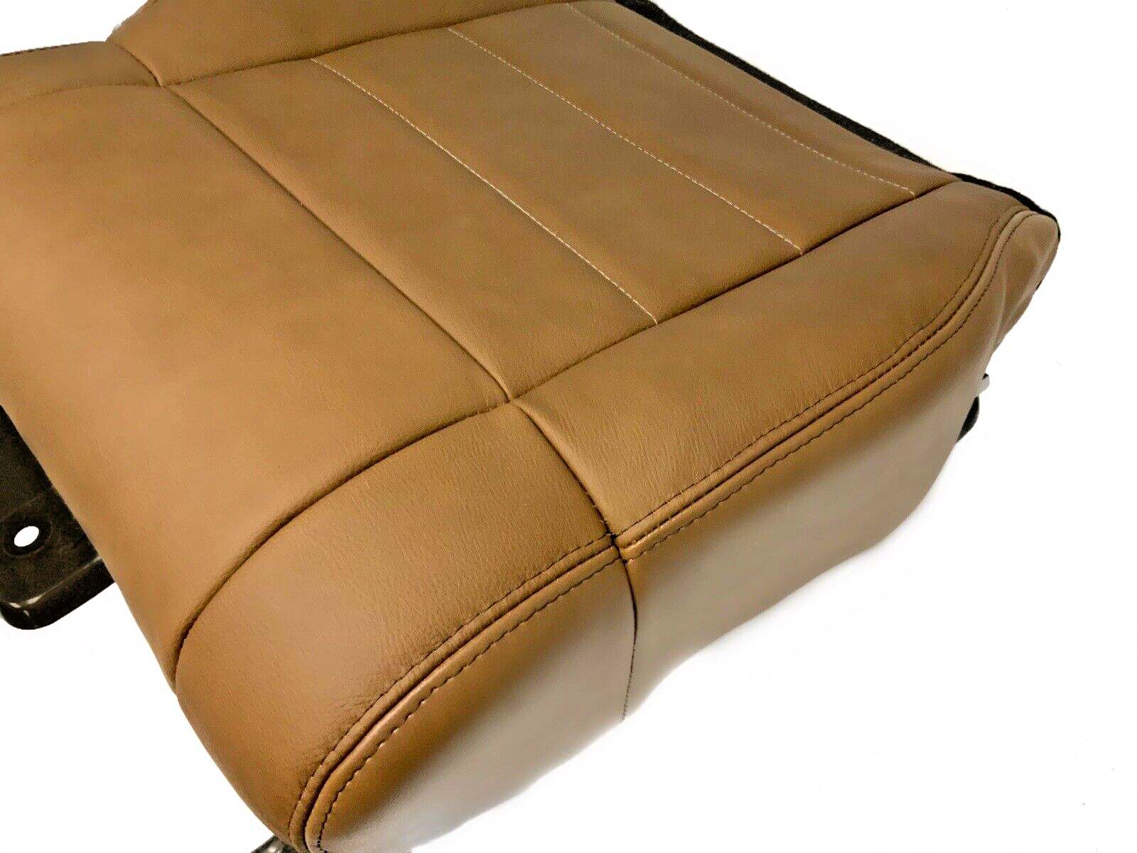 2007 to 11 fits Jeep Wrangler Rubicon Driver Bottom Leather Cover Dk Saddle Tan