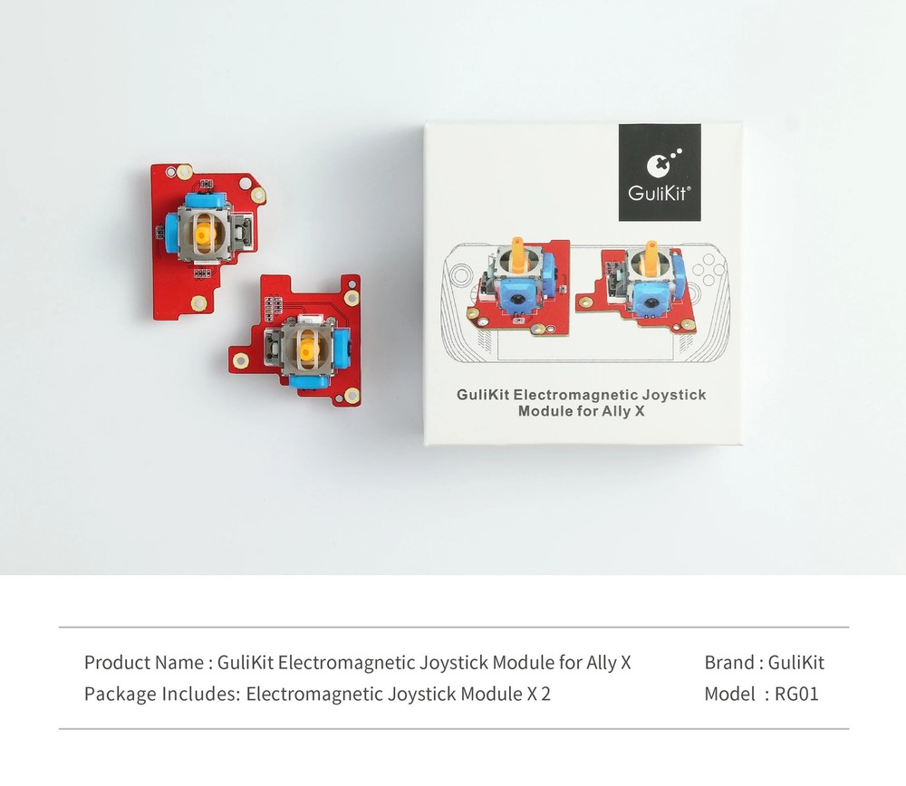 1Pair GuliKit Electromagnetic Joystick Module for ROG Ally X Upgrade Replacement