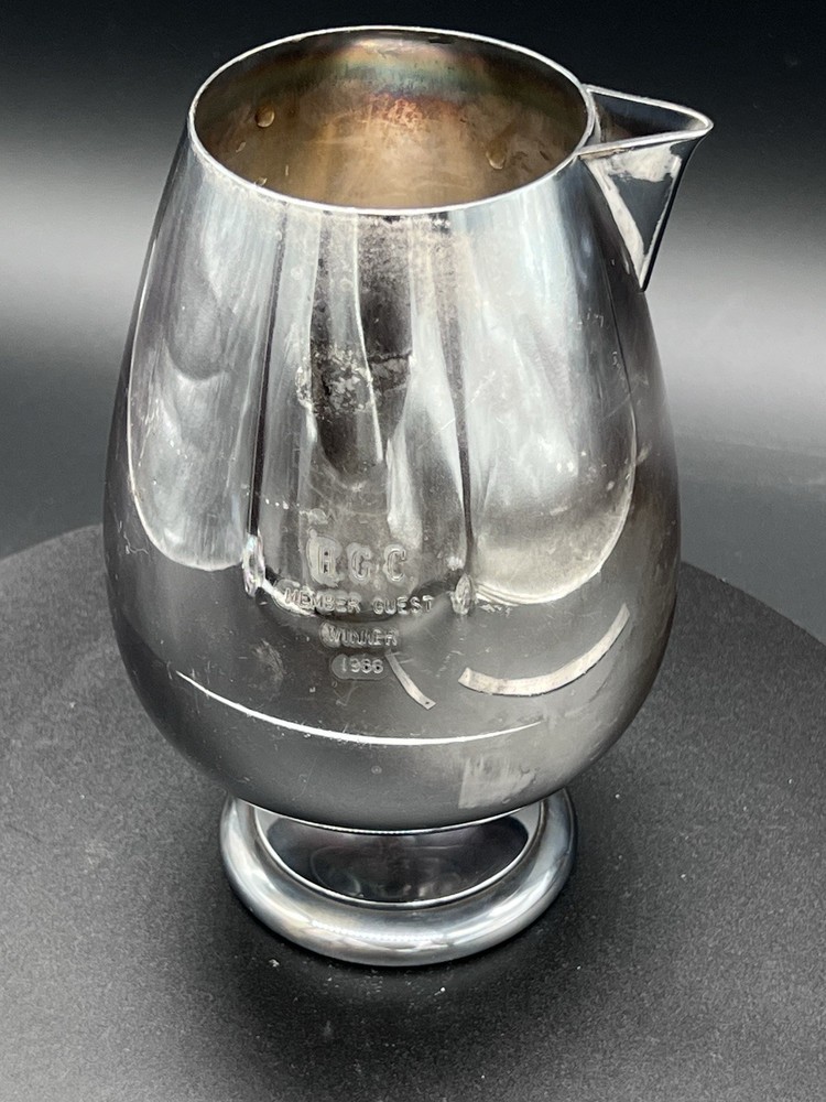 Reed Barton 8” Silverplate Pitcher 5458 “HGC Member Guest Winner 1966”