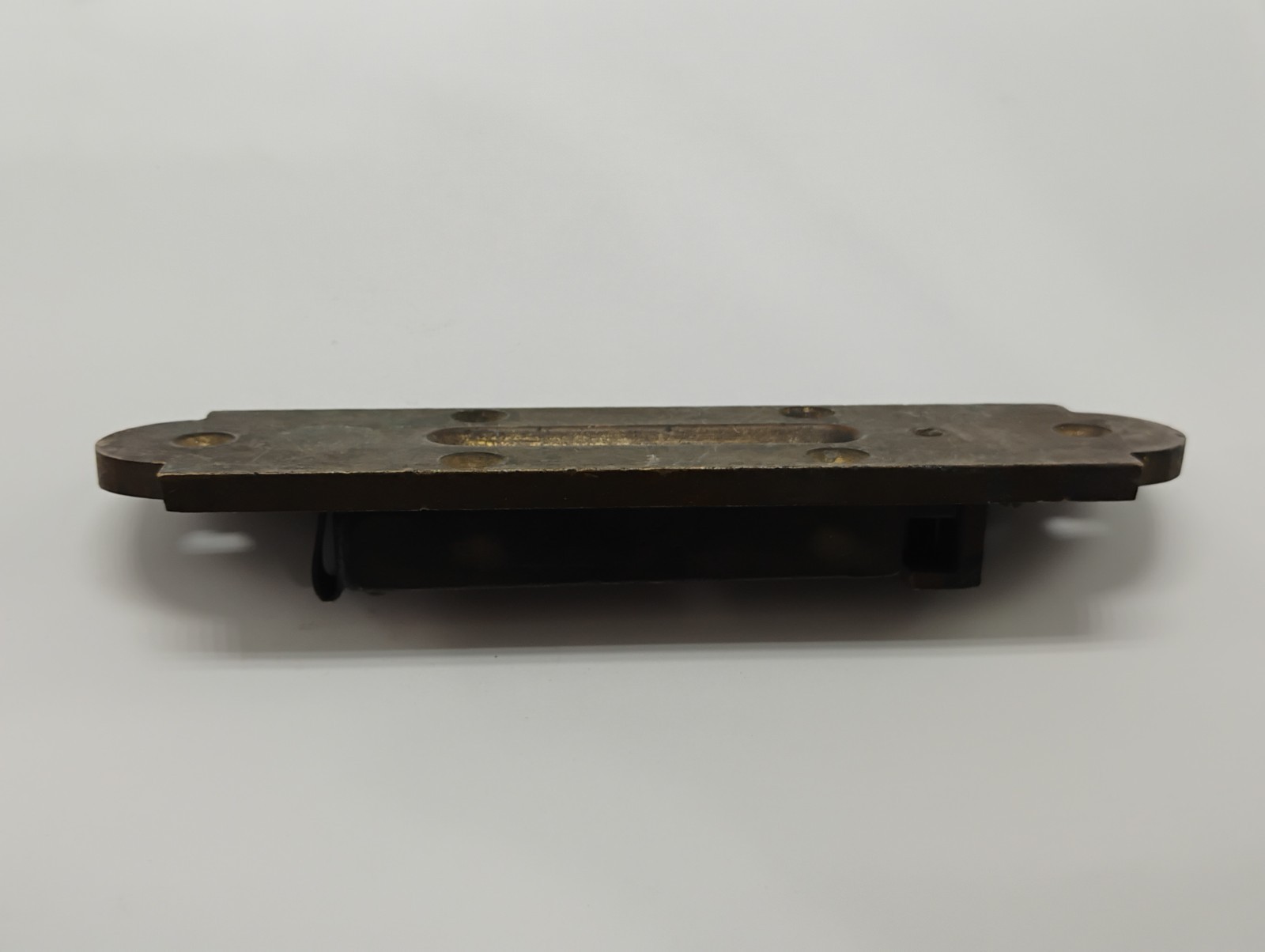 Vintage Antique Solid Brass Bubble Level Keystone Insert