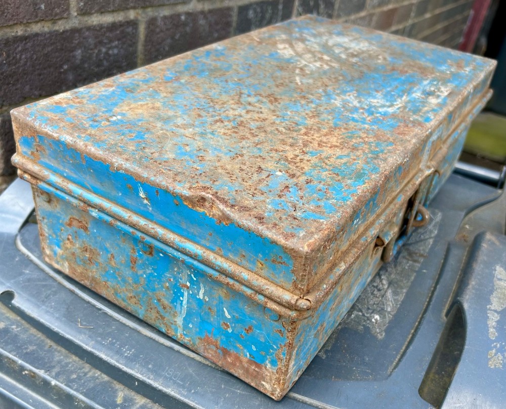 Vintage metal tool box