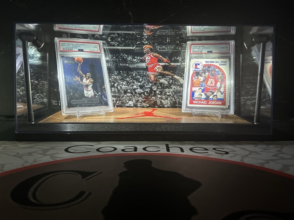 Michael Jordan Custom 2-3 Card PSA Display Case W/ LED Lights