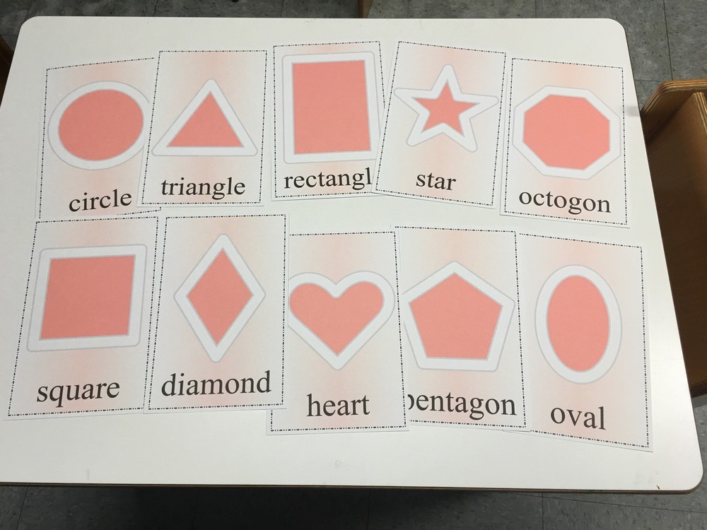 Learning Center- Math Mats PLAYDOH SHAPE MATS - Laminated Mats