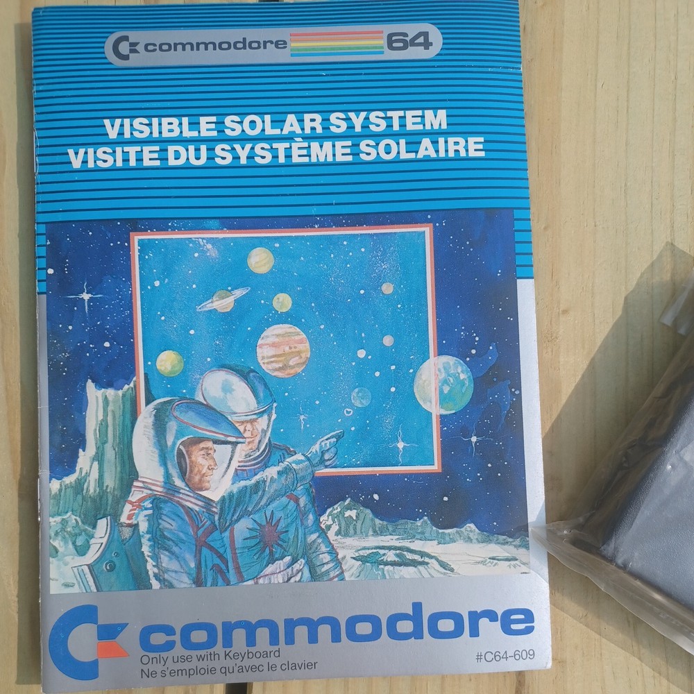 Commodore 64-VISIBLE SOLAR SYSTEM GAME with Instructions VINTAGE