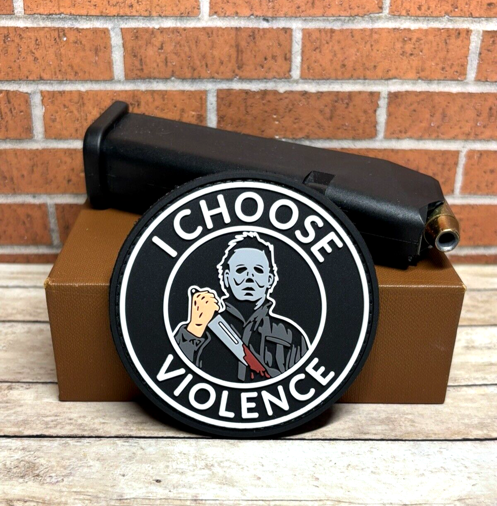 Tactical Morale PVC Patch - Michael Myers Patch - I Choose Violence Gun Patch