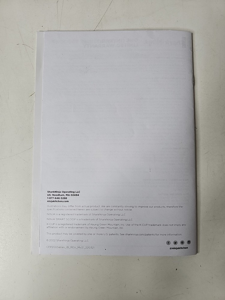 Ninja Dual Brew Coffee Maker - CFP200 Replacement Manual
