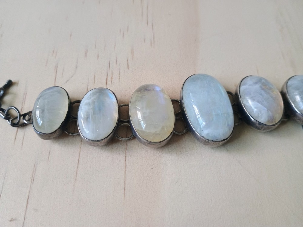 Sterling Silver 925 Moonstone Bracelet