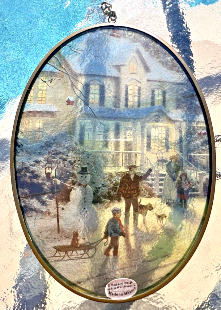 3 Different Thomas Kinkade Glass Suncatcher