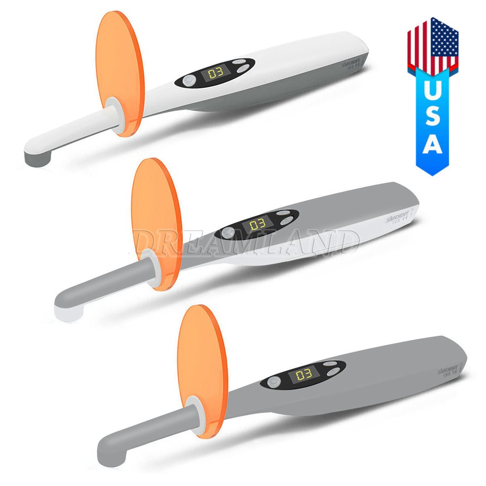 Dental LED Curing Light Lamp Wireless Composite Resin 3 Second USA