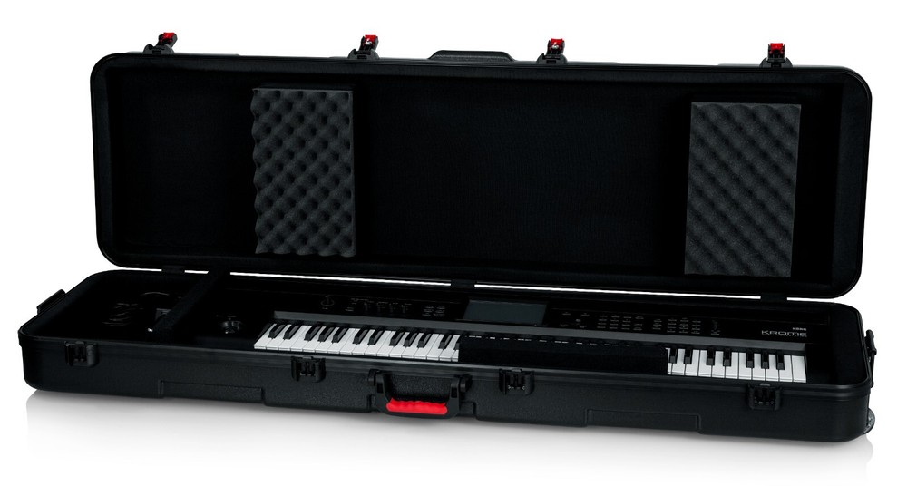 Gator Cases Molded Flight Case for Slim Extra Long 88-Note Keyboards TSA Latches