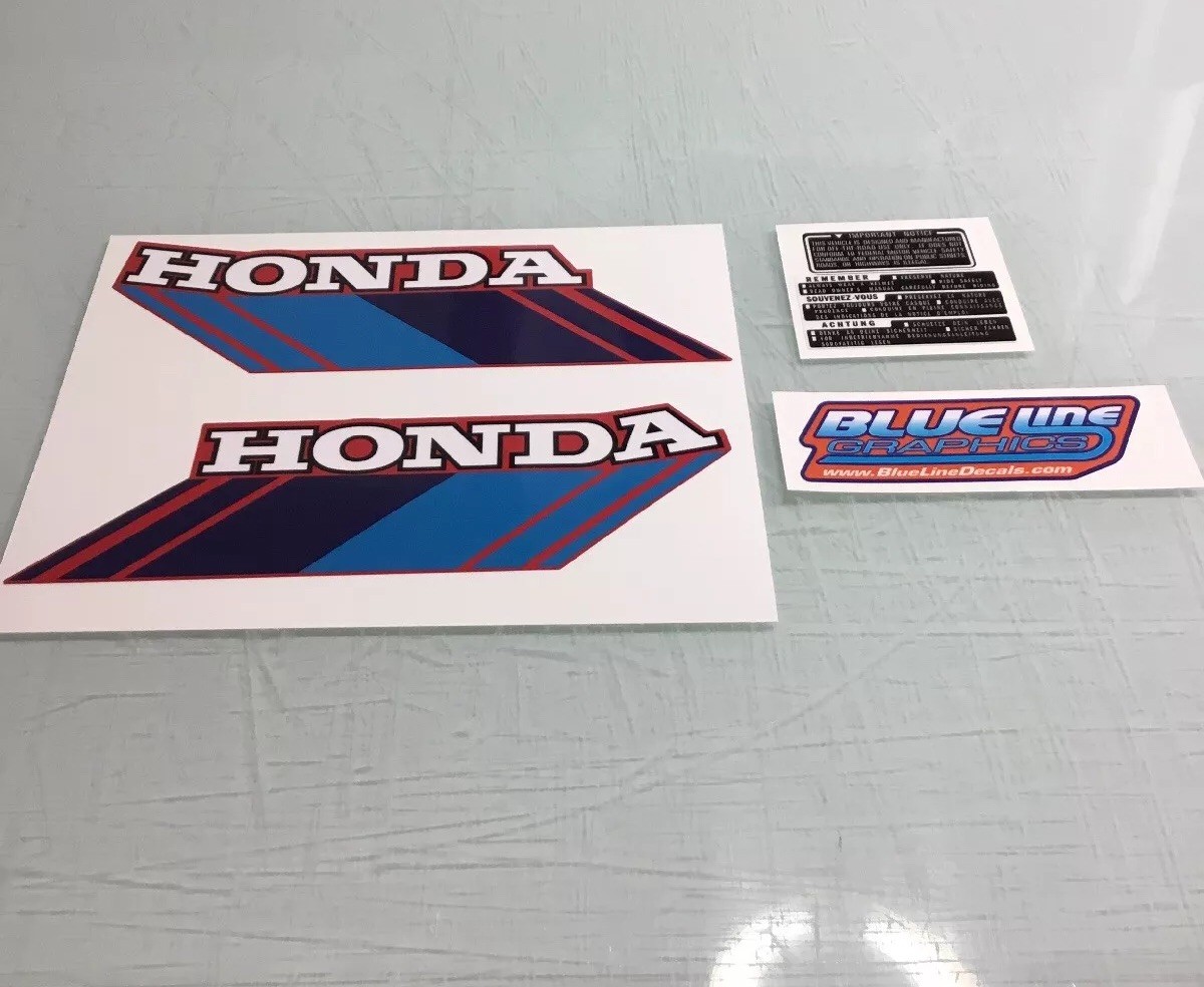 Honda 1985 85 ATC200 ATC 200 Tank Decal Set 200s ATC200s H317 H150