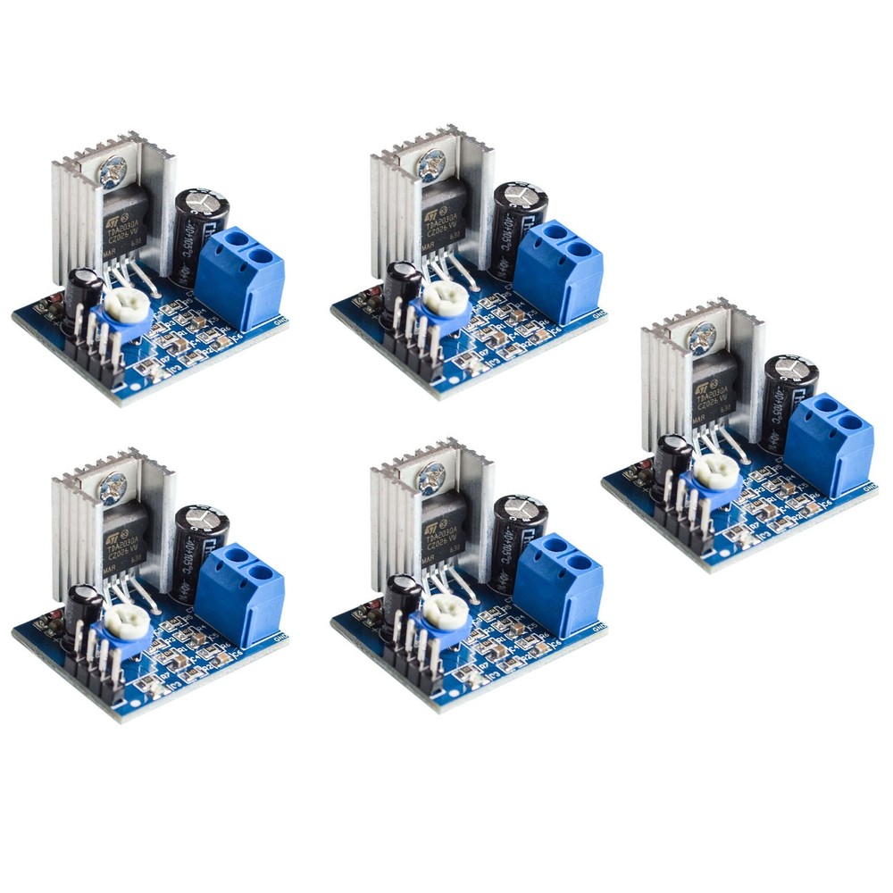 5Pcs Power Amplifier Board Module 18W Mono 6-12V with Adjustable Volume Control