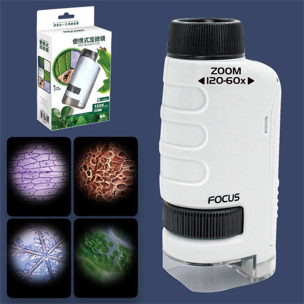 Mini Microscope For Kids Microscope For Child LED Lighted Pocket Microscope