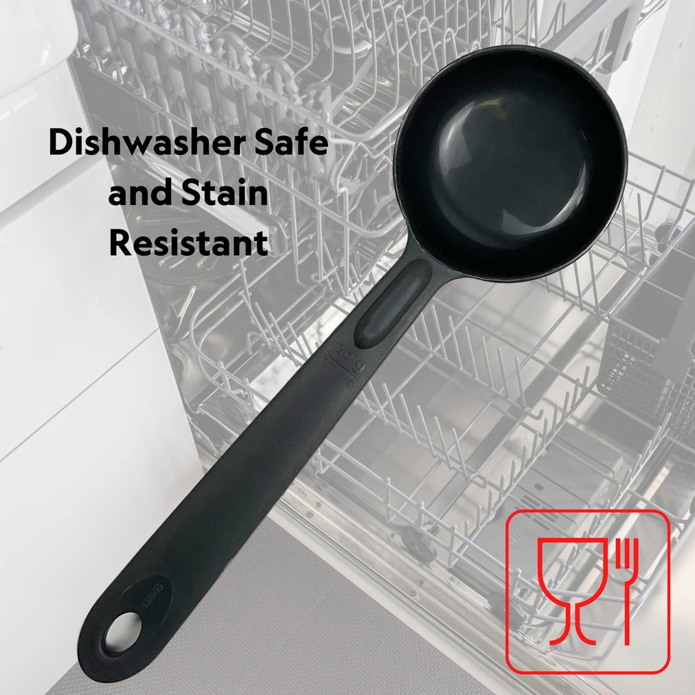 6 oz. Solid Round Circle Server Portion Utensil, Copolymer Plastic Heat Resis...