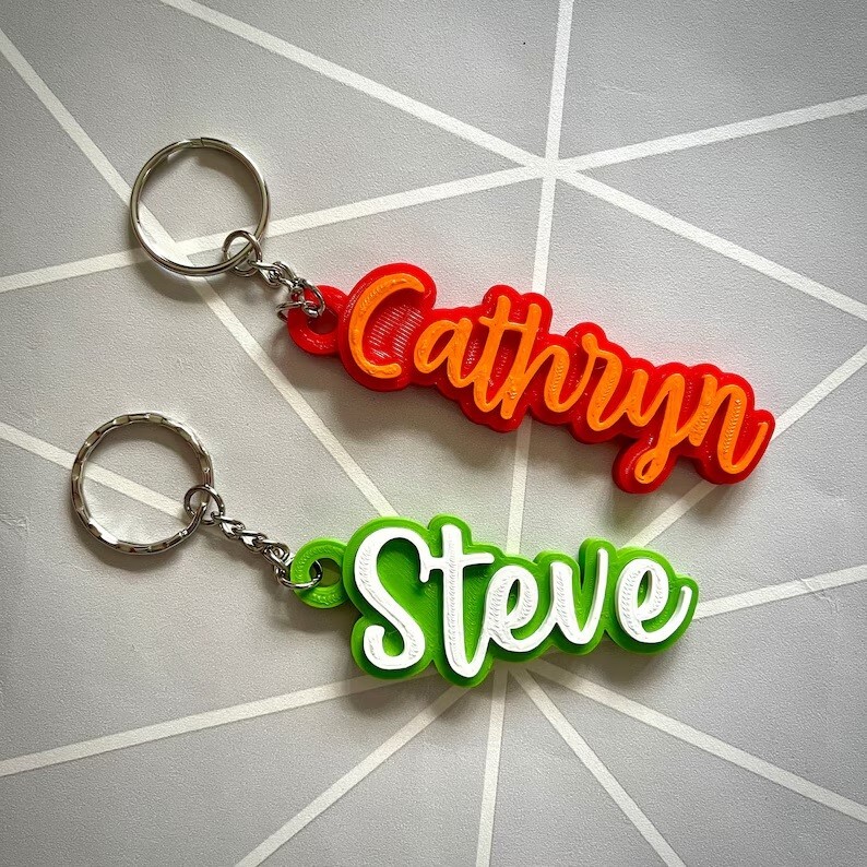 Custom Name Keychain Personalized 3D printed