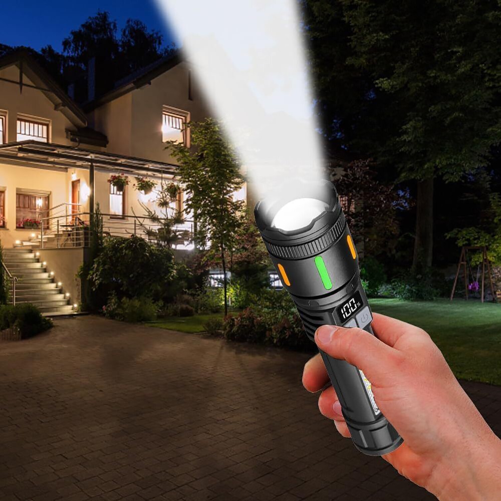 2 x 99000000 Lumens Super Bright LED Tactical Flashlight Rechargeable Work Light