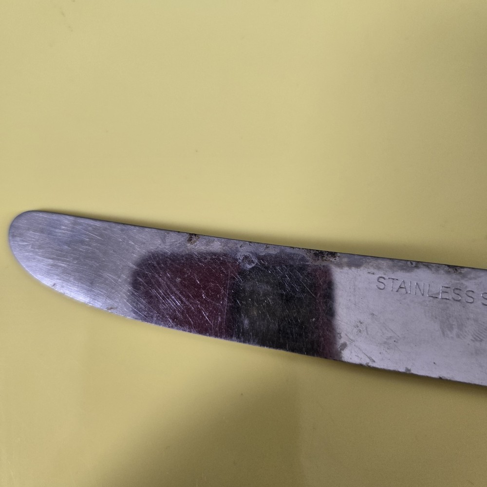 Vintage Bakelite Red Handle Knife Stainless Blade