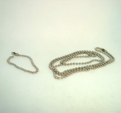 U.S.A Military DOG TAG Stainless Steel Bead Ball Chain 2 pc Set 30"in. &4.5" in