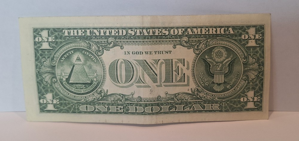 2021 Washington Dollar Bill Error Large Miscut Front, Back Normal