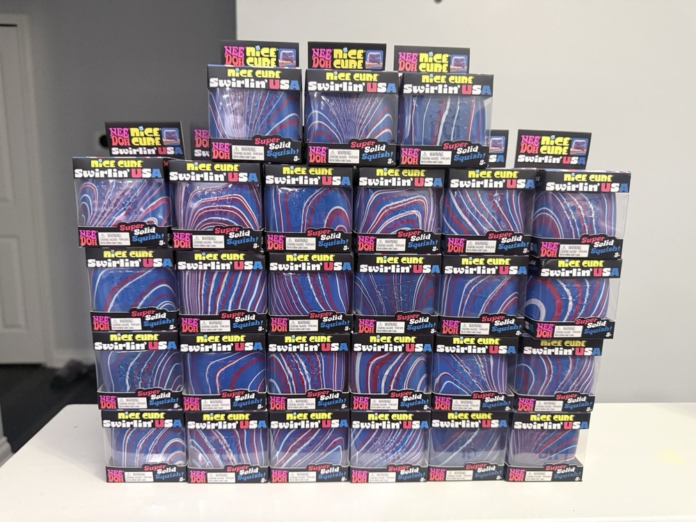 NEEDOH Nice Cube Swirlin' USA Super Solid Squish NEW