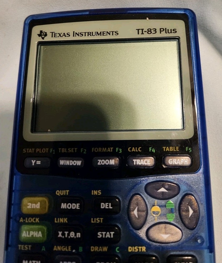 Texas Instruments TI-83 Plus Silver Edition Graphing Blue CalculatorTested Works
