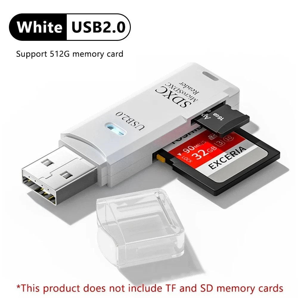 USB 2.0 Micro SD SDHC TF Card Reader Memory Adapter for PC Laptop Camera lot