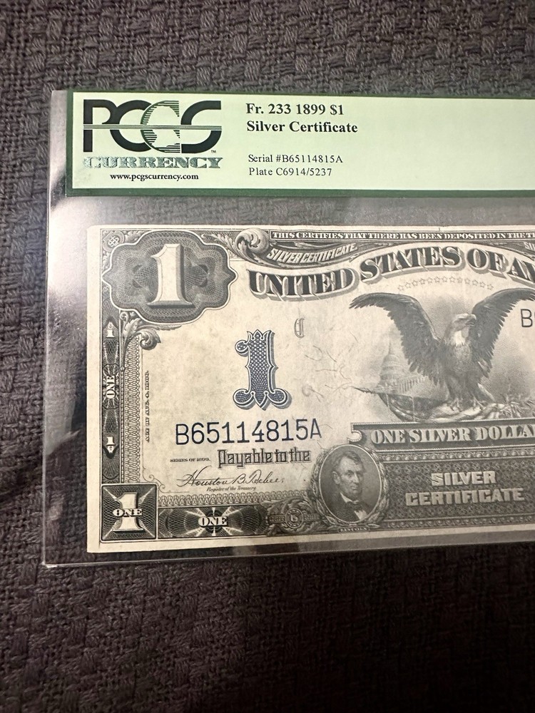 1899 $1 'Black Eagle' Silver Certificate PCGS 35