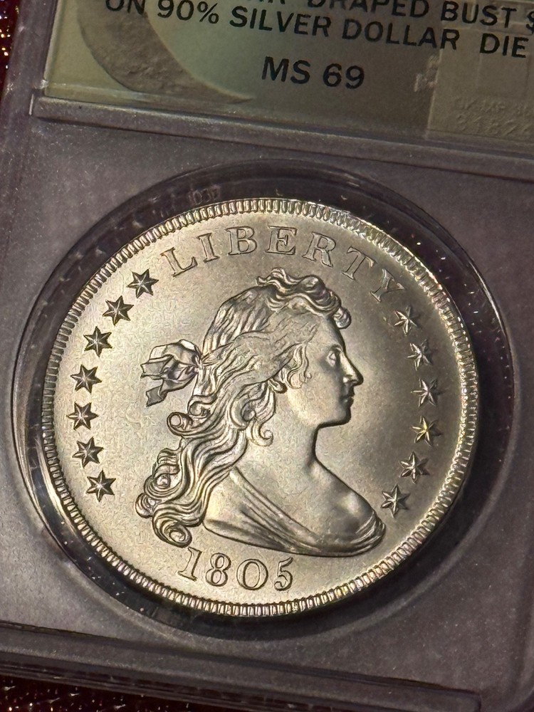 Moonlight Mint Dan Carr 1805 Draped Bust Silver Dollar Overstrike