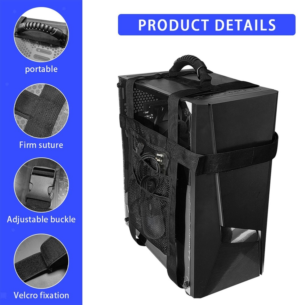PC Tower Carrying Strap Universal Portable Sturdy Adjustable Desktop Computer