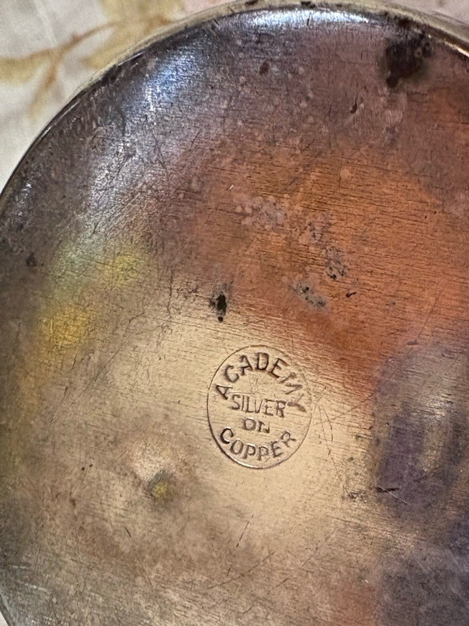 Vintage MCM Cream Pitcher By Academy Silver On Copper