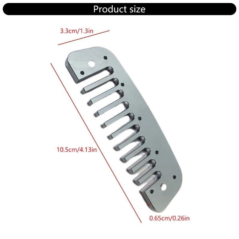 Multifunitonal Tuned Harmonica 10 Holes Compact Size Metal Texture for Performer