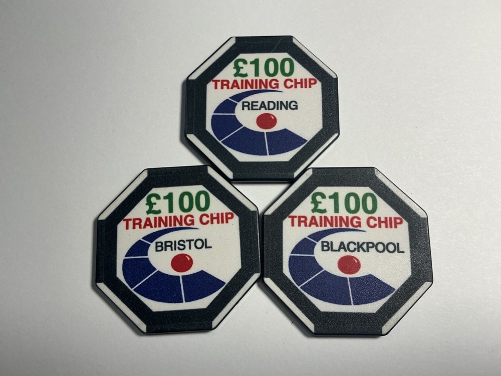 Three £100 Octagon training chips