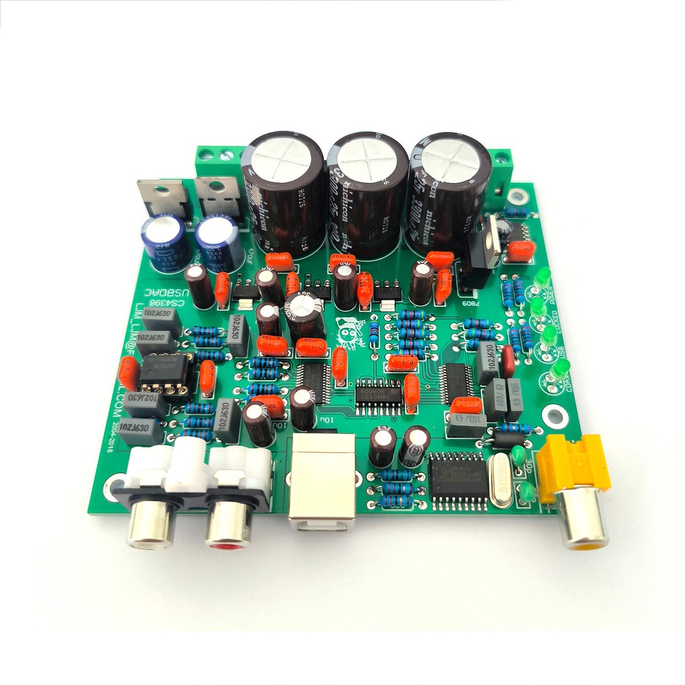1pc CS4398 CS8416IC DAC Board with USB Coaxial 24/192K Decoder Board